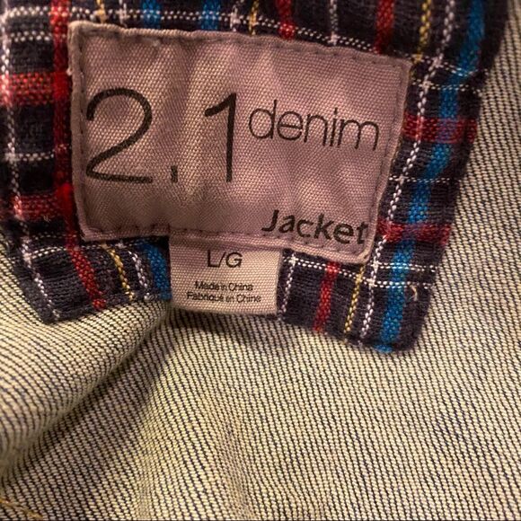 2.1 Blue Jean Jacket Girls Size Large - Picture 11 of 15
